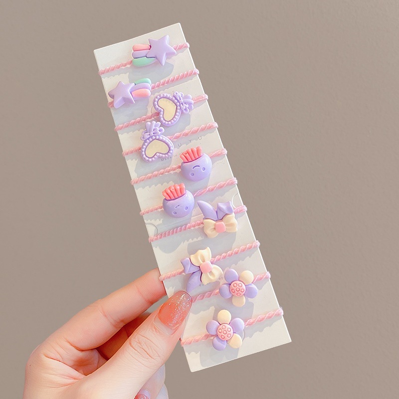 Banda de pelo de pulgar lindo para niños accesorios de corbata de pelo de bebé cuerda de pelo de bebé niña alta elástica no duele el cabello tocado de banda de goma