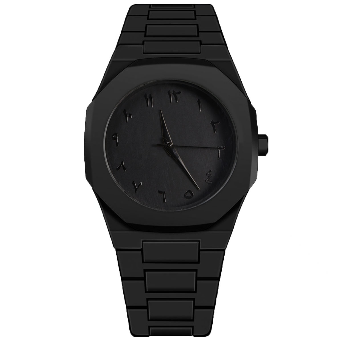 外贸高级感防水小众链条石英表中性风男女阿拉伯文刻度百搭配饰