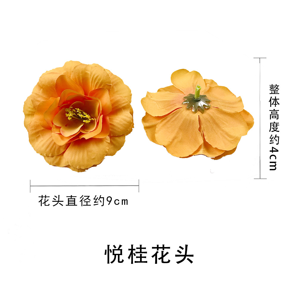 Cabeza coreana de flores de osmanthus diy núcleo de hierba peonía de flores falsas hechas a mano tocado de flores material de pinza de flores paquete de decoración de pared de flores para el hogar