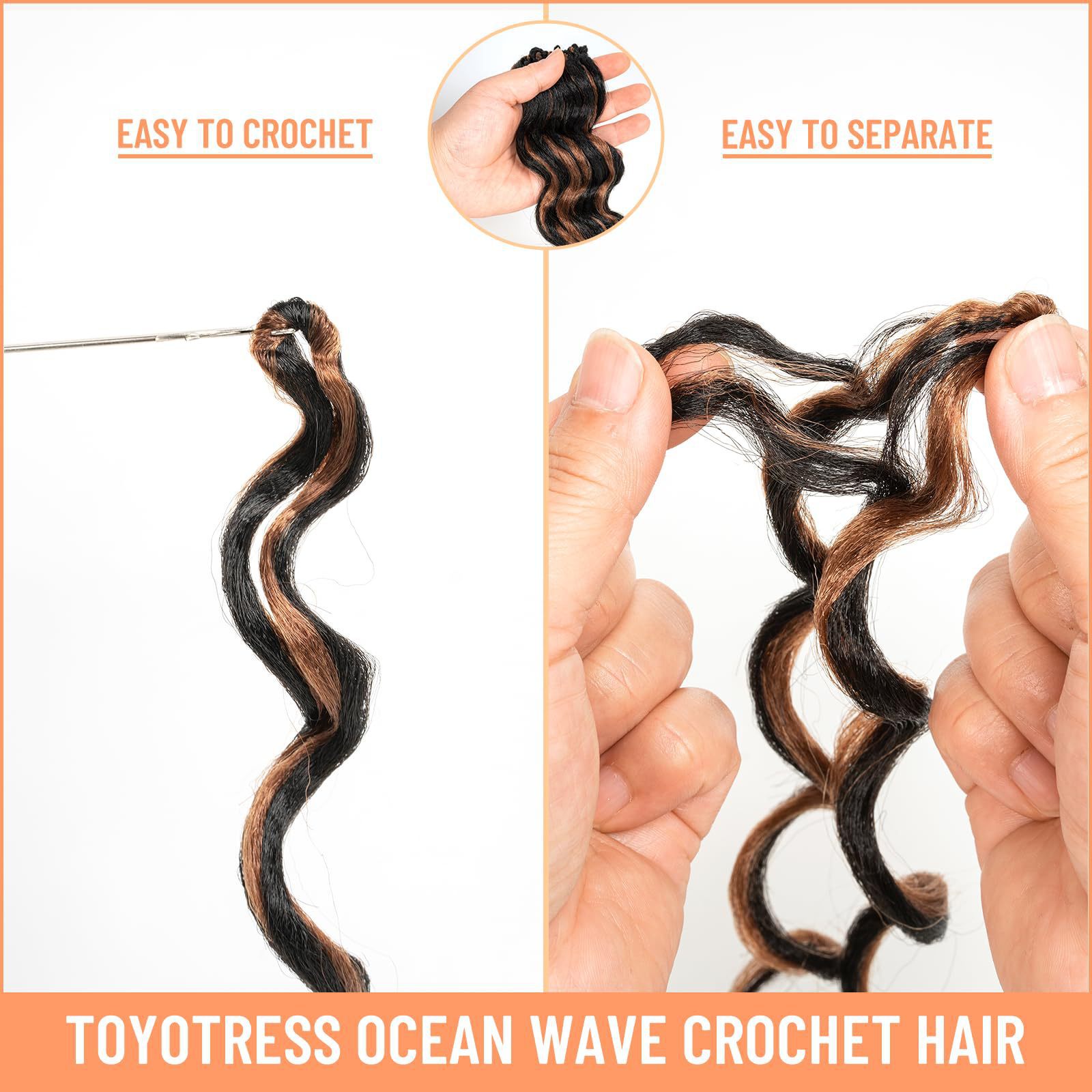 African Black Deep Twist Mixed Color Wave Crochet 15 Strands Synthetic Braiding Dreadlock Curly Hair Ha Sou_voghion.com