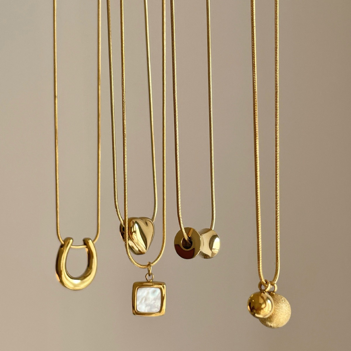 15g Weight 304 Stainless Steel Pendant Material Pendant Necklace Classification 304 Stainless Steel Chain Material Elegant Simple Style Heart Shape Bamboo 304 Stainless Steel Plating Pendant Necklace 1 Piece