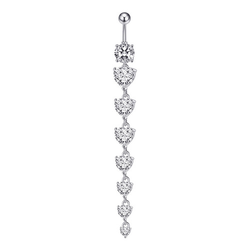 European and American cross-border AliExpress Amazon micro-inlaid zircon butterfly tassel navel ring body piercing navel button jewelry