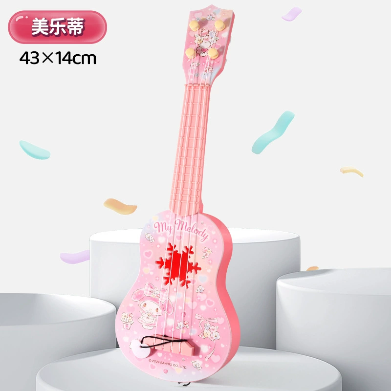 Sanrio укулеле с нотами, музыкальная гитара, игрушка, музыкальный инструмент для начинающих