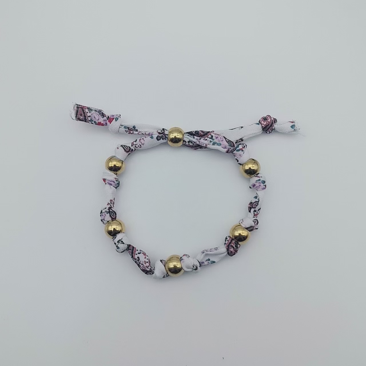 Impresión Flor Retro Bohemio Tela Acero Titanio Pulsera Venta Al Por Mayor display picture 7