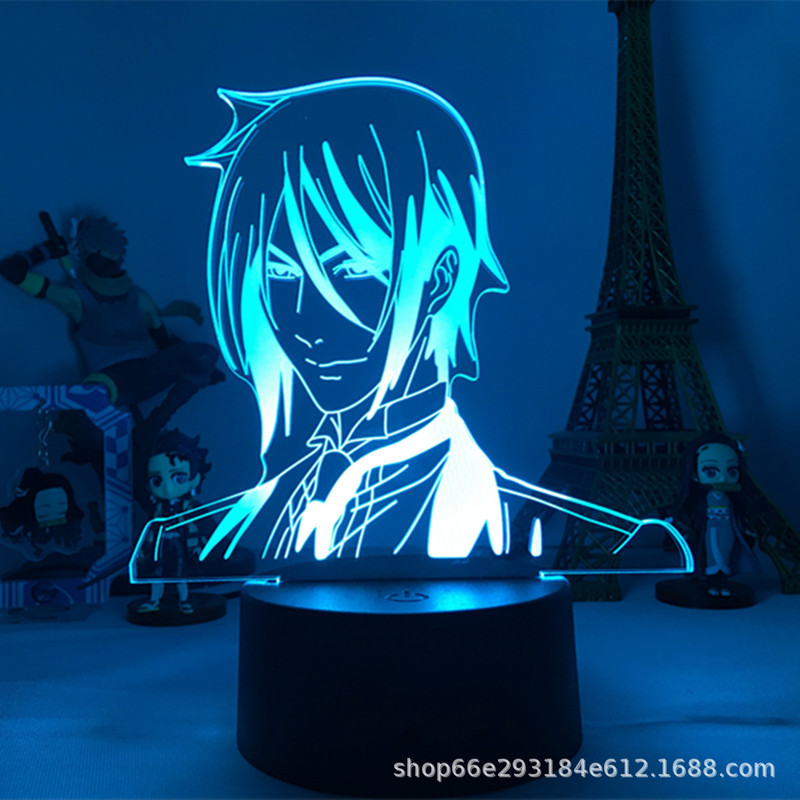 Riman Black Deacon 3D Night Light Mikalis Animation Secondary Colorful Remote Control Festival Bedroom Bedside Lamp Riman Black Deacon 3D Night Light Mikalis Animation Secondary Colorful Remote Control Festival Bedroom Bedside Lamp