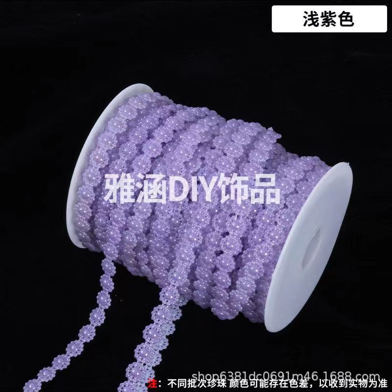 Perlas de imitación de color de 10mm, girasol, cuentas colgantes, sombreros de hoja de loto, cuentas redondas, luces de colores, muñecas, encaje, bricolaje