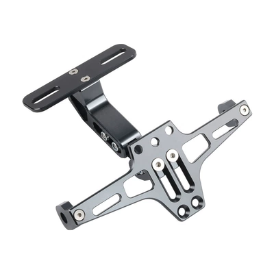 frame CNC aluminum alloy bracket license – License plate holder/license plate holder - grey