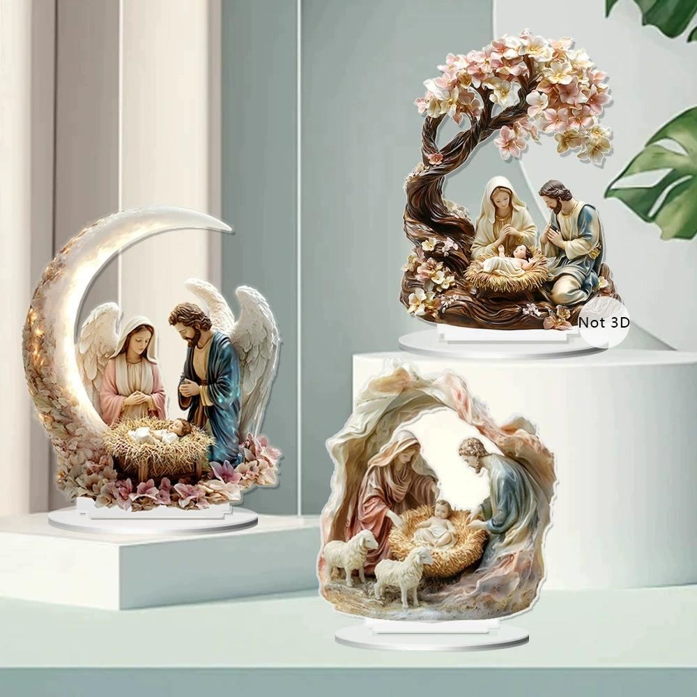 Трансграничный взрывной лунный фестиваль теплый семейный 2D плоский акриловой фестиваль одеваются домашние поделки