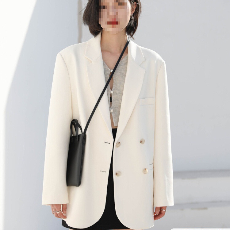 Chicven Street Casual Loose White Suit Jacket Women's Autumn 2025 Design Niche Elegant Small Suit