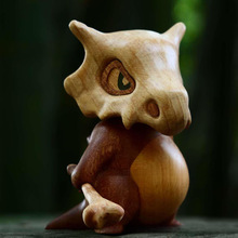 Handcrafted Wooden Cubone Figurine�ֹ�������ľ�������w����