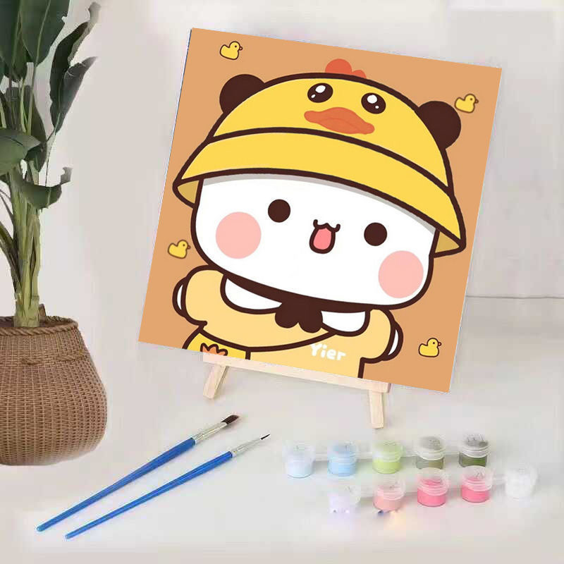 漫画 Q バージョンエッグマンパーティーシリーズ DIY デジタル油絵子供の手作り着色油絵装飾品卸売|undefined
