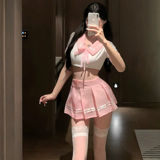 活力水手女士清纯空姐制服内衣百褶短裙套装JK套装纯欲甜美睡衣女