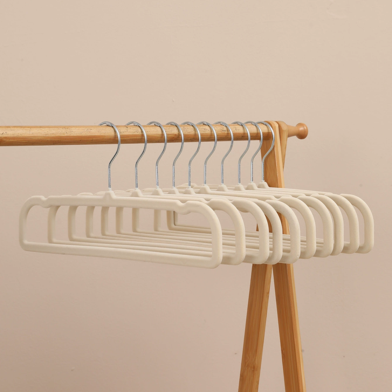 Новая флокировка штанов японский стиль сухой и влажной вешалки