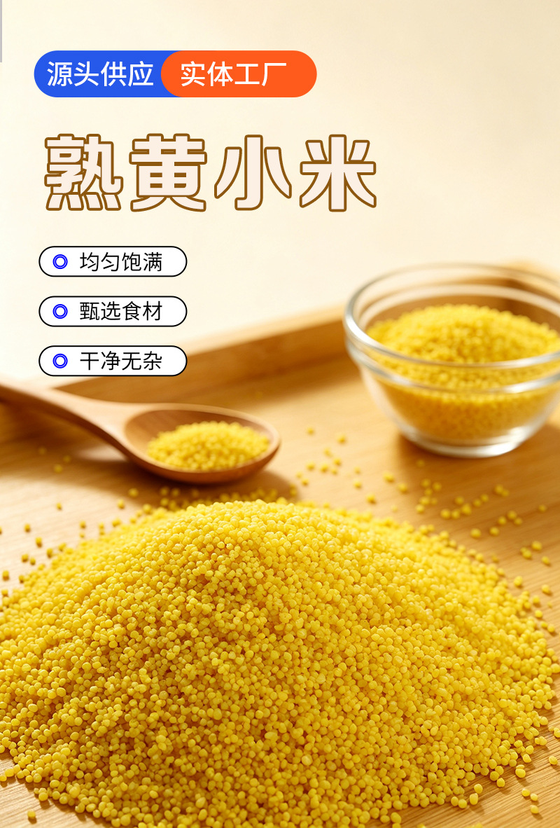 Roasted Yellow Millet Xiao Mi 500g Cooked Grain for Porridge Congee and Millet Paste quality and texture