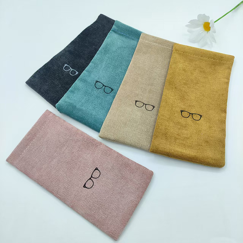 Estuche para gafas de sol, funda para gafas, bolsa para gafas, bolsillo elástico, bolsa con cordón de cierre automático, bolsa de almacenamiento de terciopelo colorida, estuche para gafas.