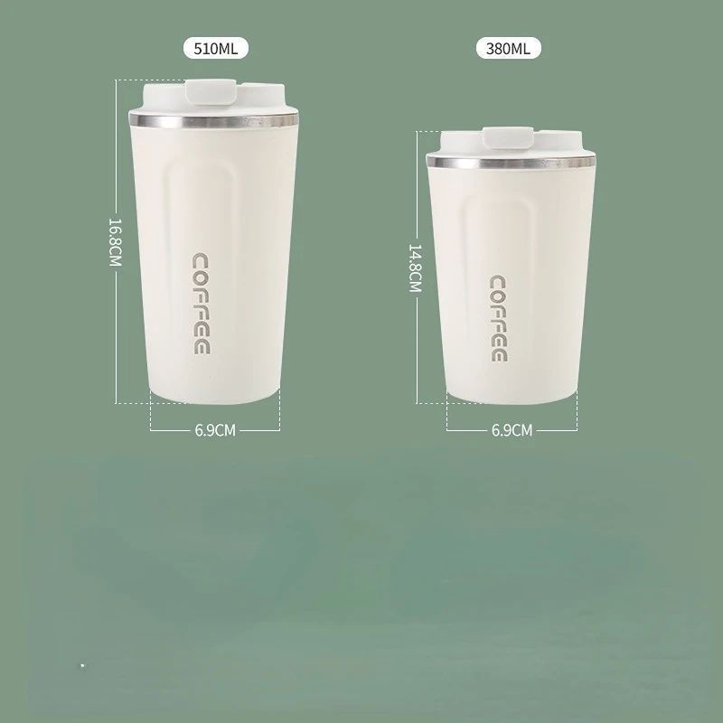 350ml500ml Stains Steel Coffee Cup Travel Thermal Mug Lea|undefined