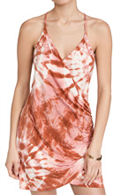 夏季短裙中腰韩版长袖印花吊带型潮流欧美日系都市休闲粉色连衣裙