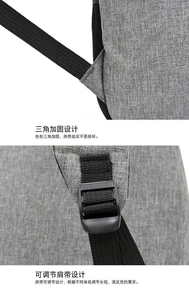 2023新款轻便商务三件套男士双肩包潮流背包USB充电双背包电脑包详情26