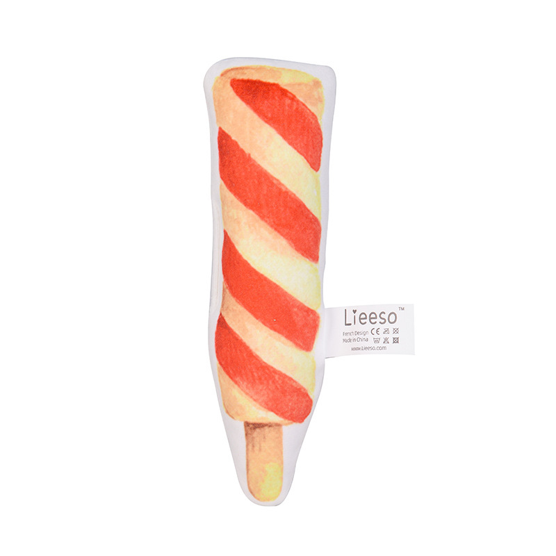 Bebé sonajero dibujos animados helado BB llamada mano agarre palo bebé calmante juguete Estilo nórdico helado sonajero juguete