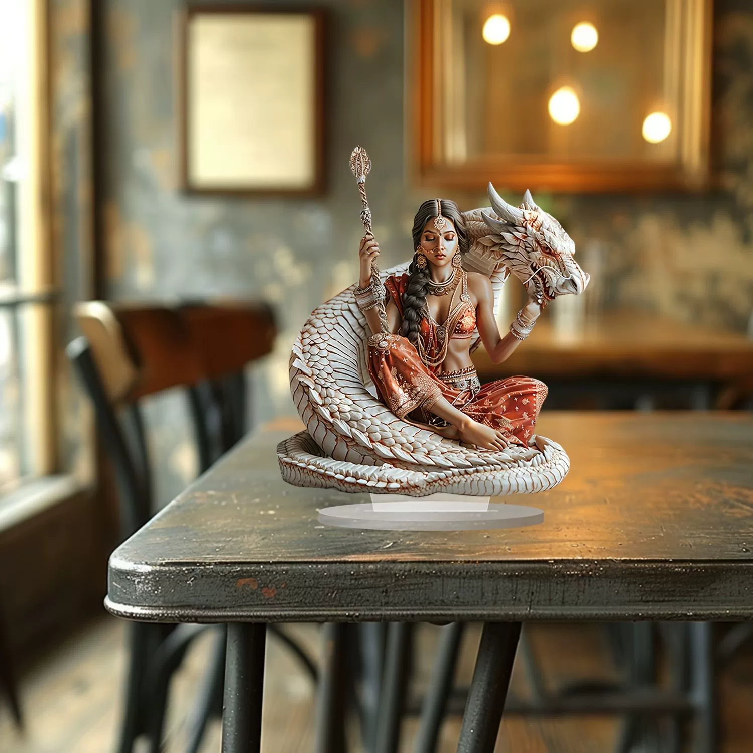 Трансграничная индийская мифическая богиня Байлонг Акриловая семейная столовая украшение гостиная спальня креативная столовая украшение