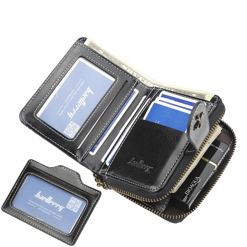 Baellery New Women's Wallet Fashionable Tassel Zipper Short Multi-Card Slot Card Holder High-End Coin Purse for Women