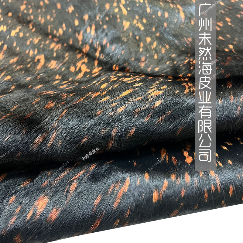 手工马毛双色拔霜高端女鞋真皮面料