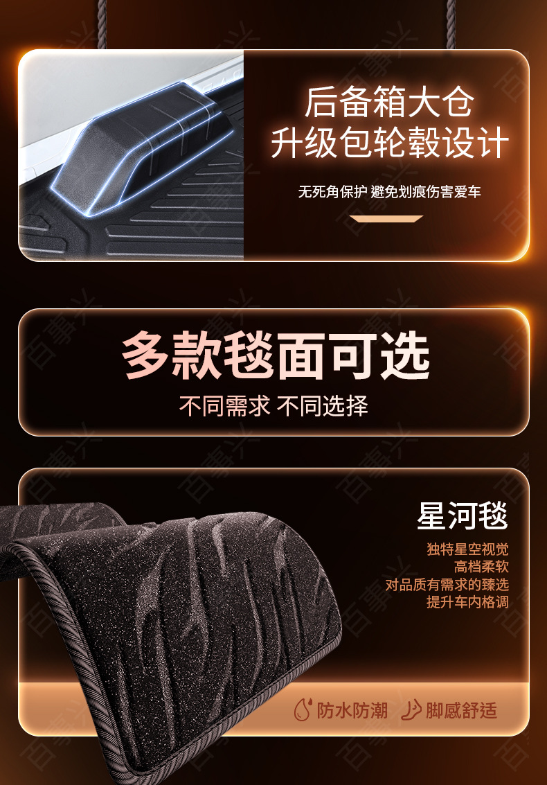 Suitable for Changan Kaicheng V919 Trunk Mat, Special Passenger Version/Cargo Version Car Mat, Tpe Car Floor Mat