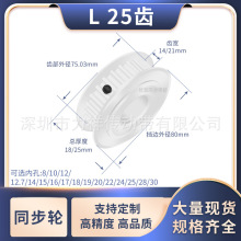 同步带轮L25齿AF型齿宽14/21内孔141516171819202225齿形带同步轮