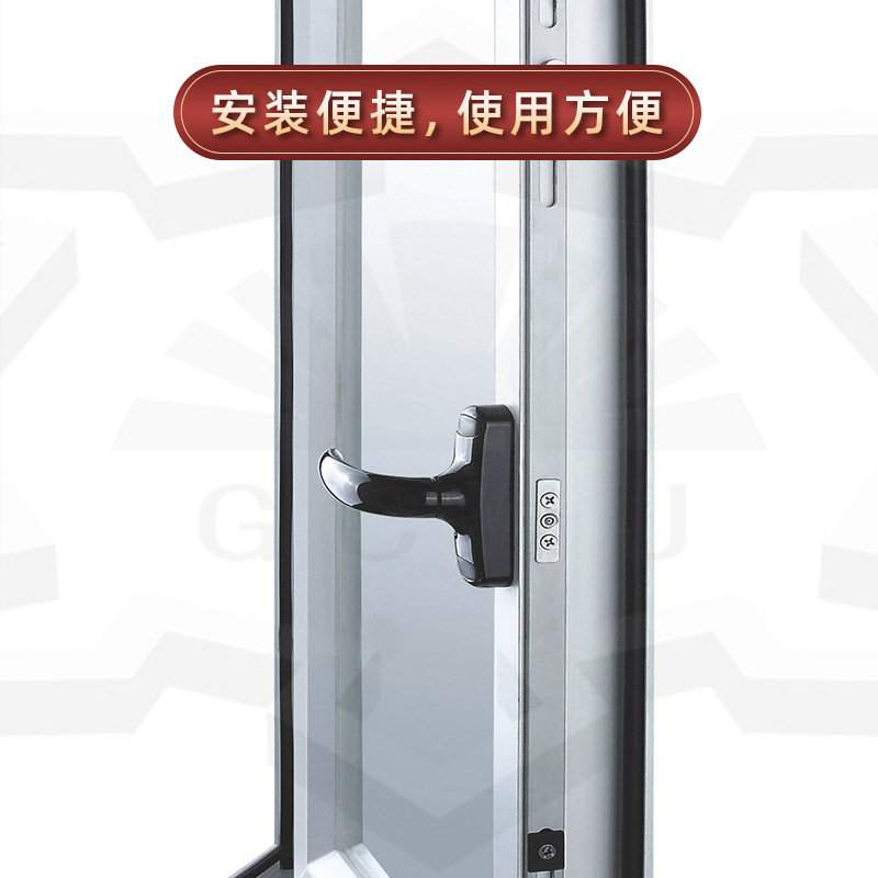 斷橋鋁合金窗傳動執手平開窗窗戶兩點鎖把手門窗拉手內開兩點執手
