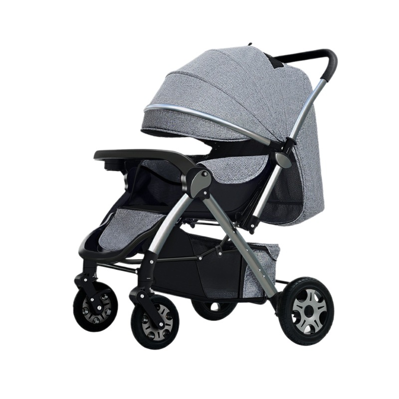 Coche de bebé ligero multifuncional portátil de dos vías para niños con un botón plegable para pasear a un bebé