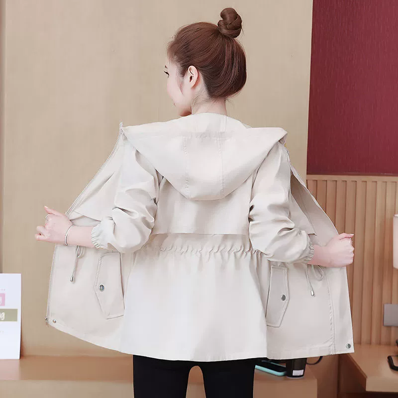 Длинное осеннее trenchcoat, плотный облегающий корсет, куртка, средней длины, корейский стиль