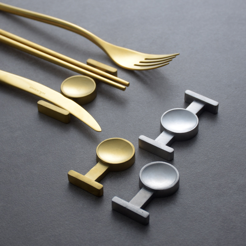 Chinese style tableware Bracket hotel tableware Chopsticks care Chopsticks Stainless steel Dual use