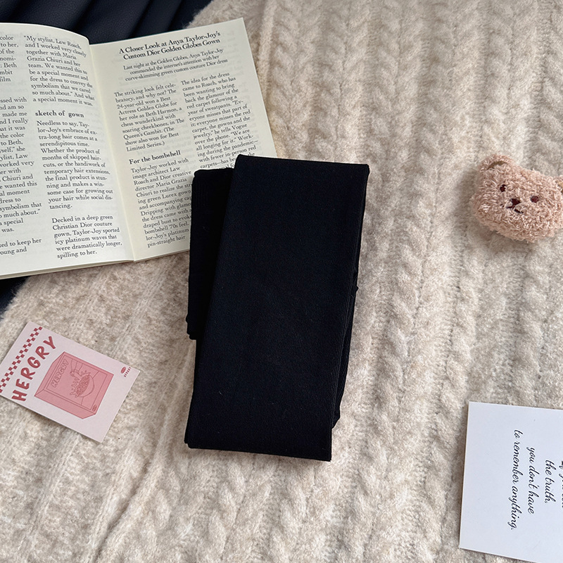 Medias de calcetín de caída de invierno delgadas de lana gris gris medias de calcetín de cintura alta de caderas