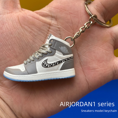 Creative AJ1 Keychain Basketball Shoes 3D Model Bag Accessory DIY Creative Handmade Car Bag Hook Fashion