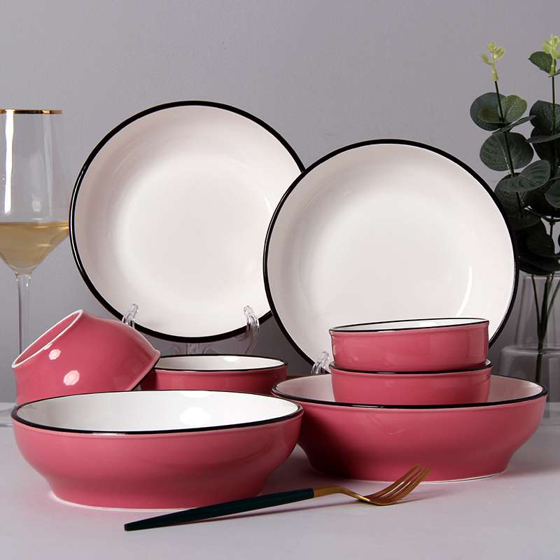 8-piece set of bowls and plates set of c...