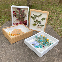 Three-dimensional hollow dried flower photo frame handmade clay picture frame table eternal flower butterfly specimen frame diy frame wholesale