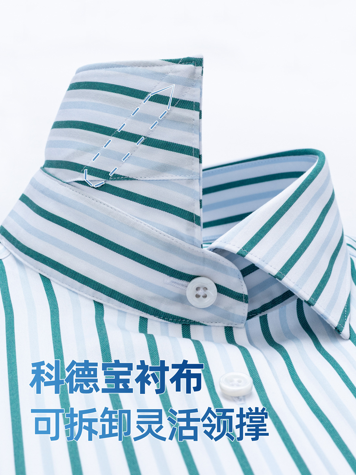 Camisas anchas a rayas verdes para hombres de manga corta verano delgado 200 DP sin quemar camisa de algodón comercial de alta gama para hombres