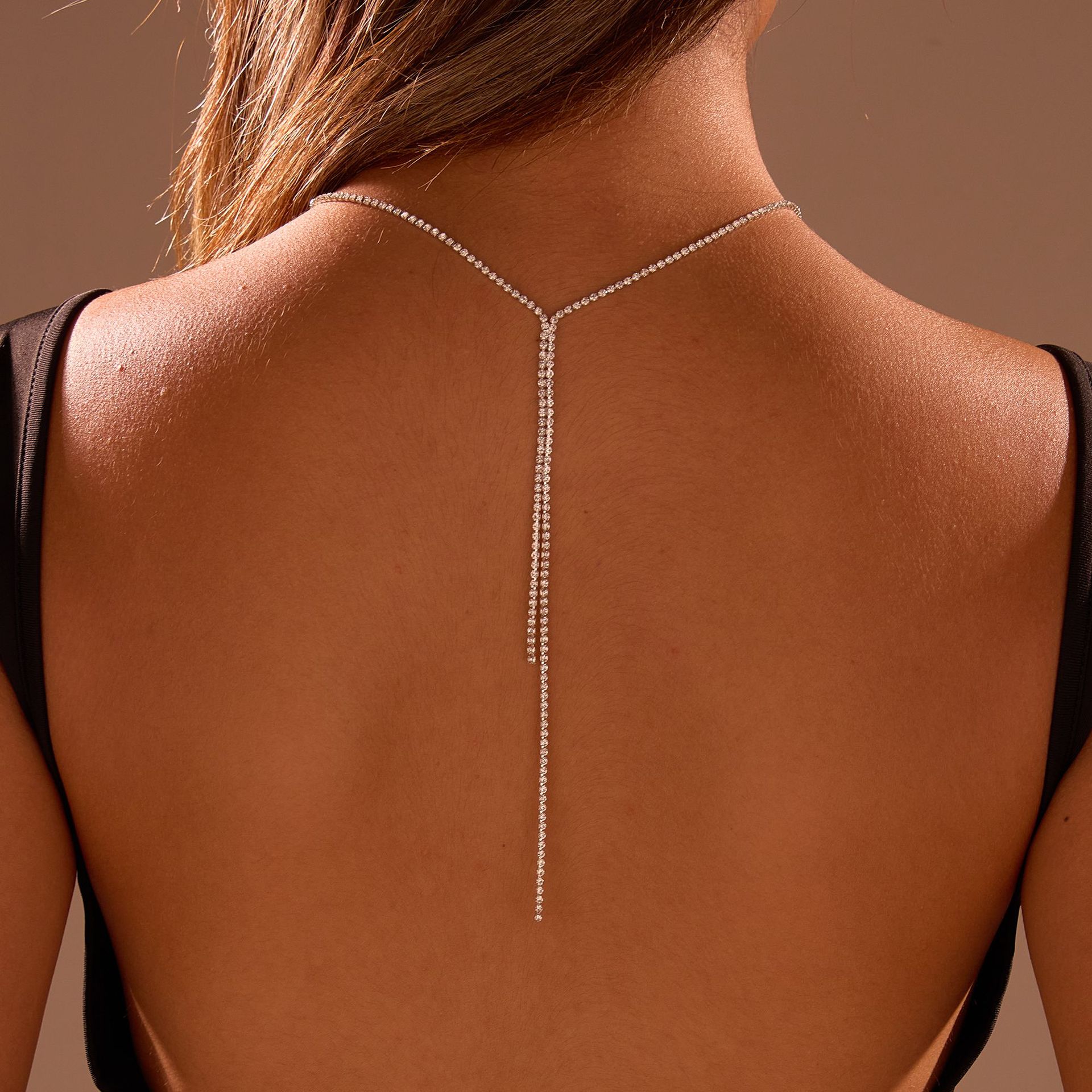Versatile Rhinestone Long Necklace For Beach Vacation Bikini_voghion.com