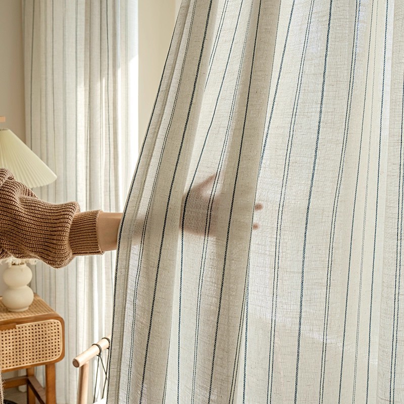 Transfronterizos para cortinas de ventanas japonesas de estilo medieval transparente opaco gaza gruesa cortinas de ventanas sala de estar balcón estudio