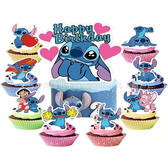 Cross-border Hot Stilwell Theme Cake Card Kids Birthday Party Cake Plug-in Decoration