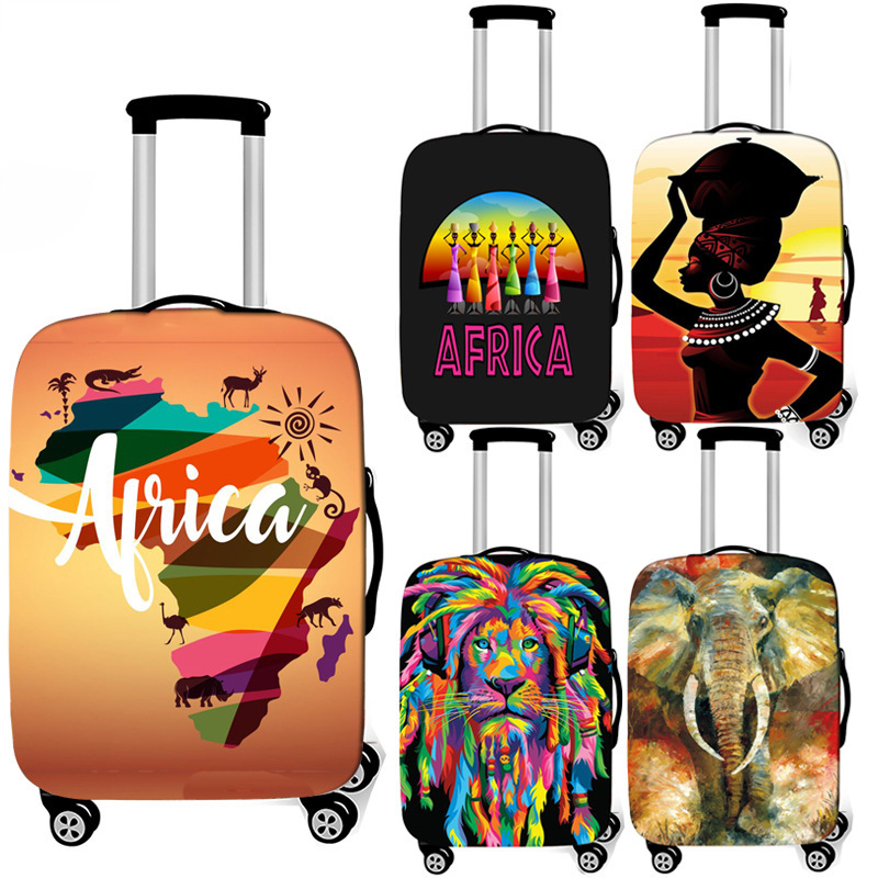2022 New African Lion case elastic trolley case cover luggage case protective cover suitable for 20/24/28 30
