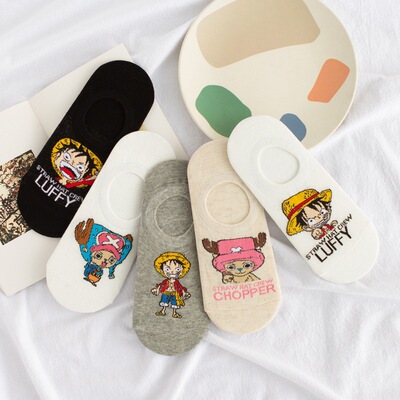 solar system Cartoon socks Pirates series Cotton Invisible socks silica gel non-slip Dispensing summer Boat socks