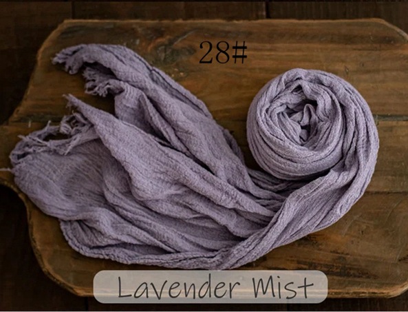 Toalla de gasa recién nacido niños fotografía elástico envoltura de tela bebé fotografía tela plisada seersucker envoltura de tela