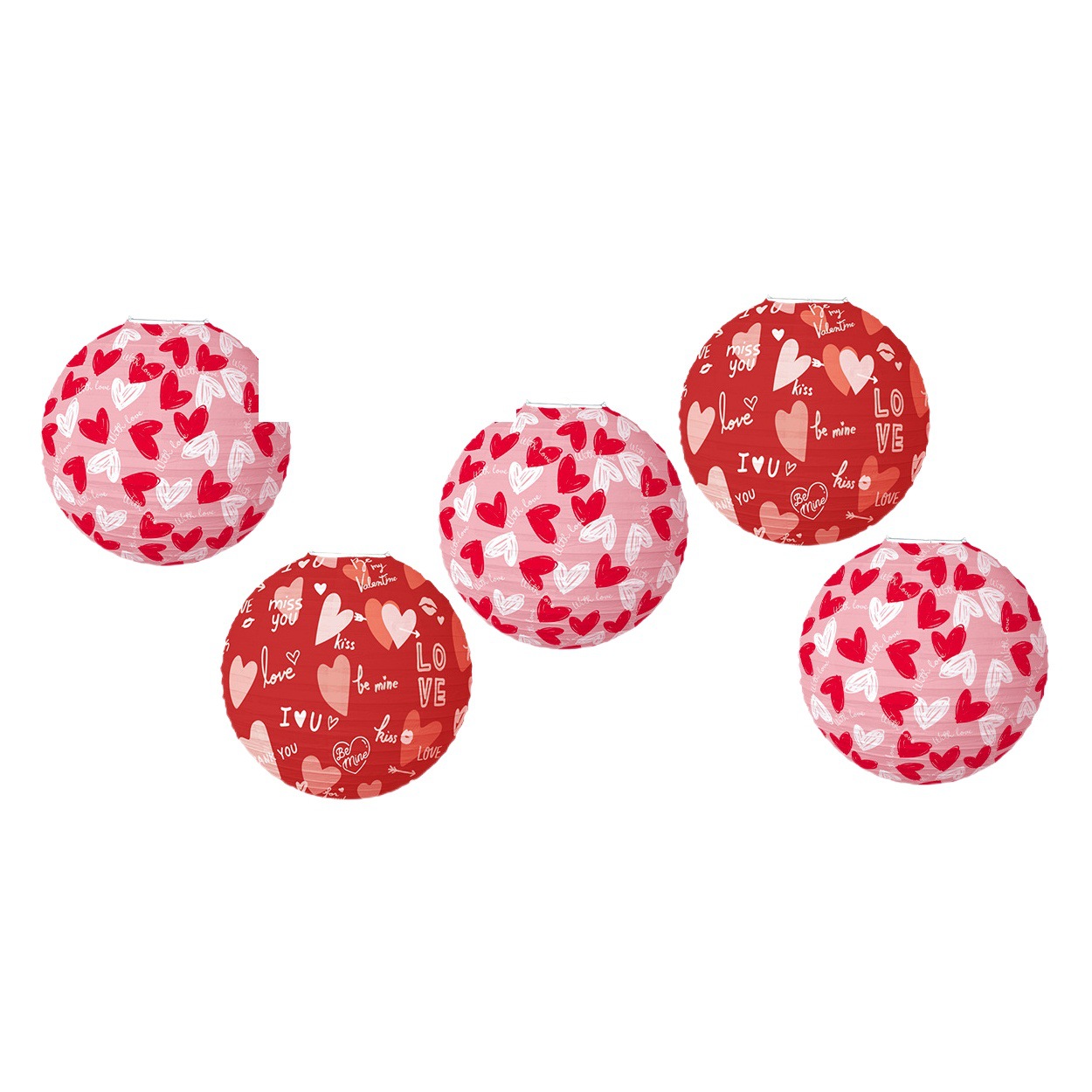 Día de San Valentín decoración de la linterna de papel Día de San Valentín chino tema propuesta de la boda del banquete de boda decoración de la habitación amor linterna colgante ornamento