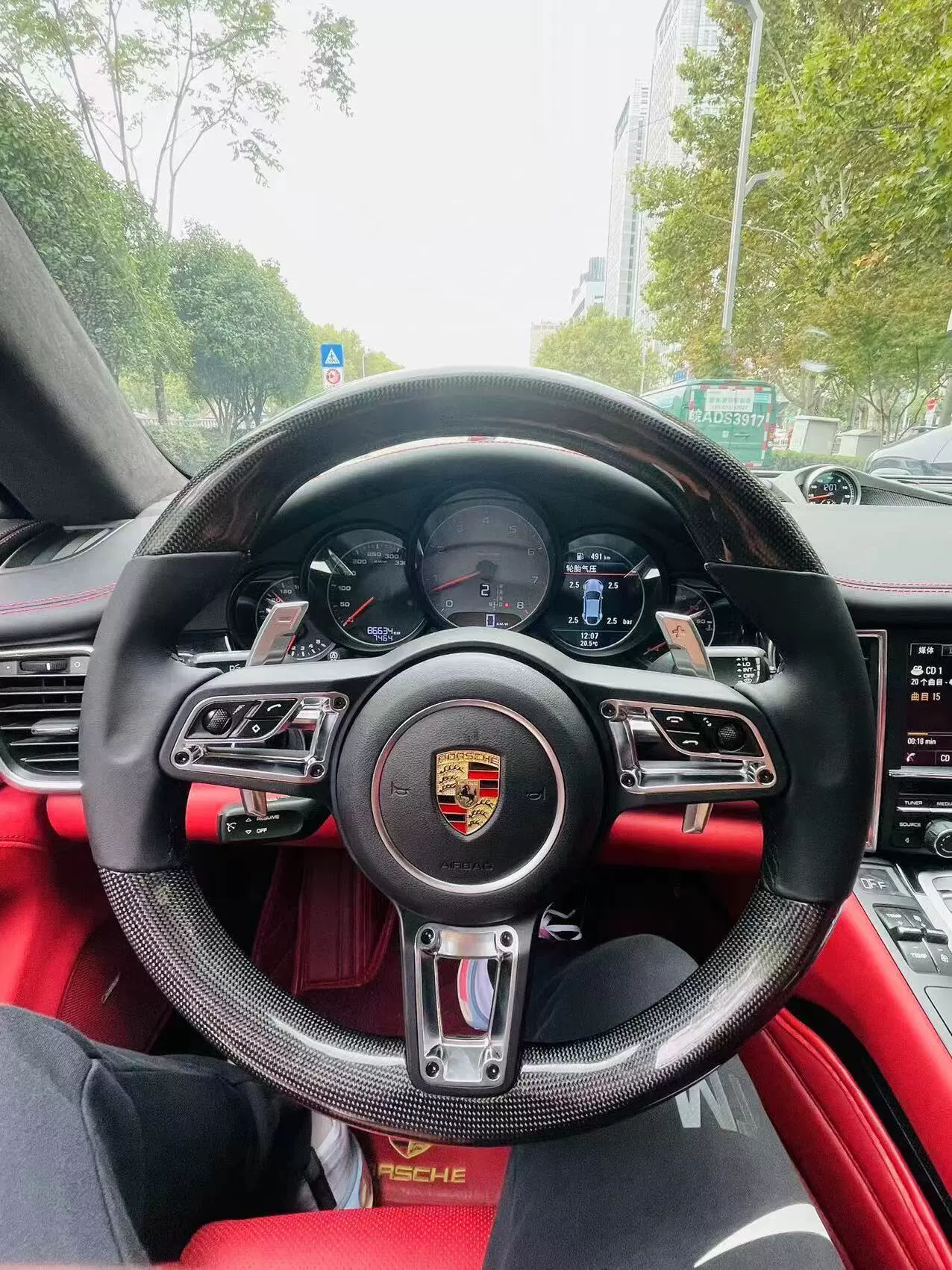 Подходящий для Porsche 911 Panamera Cayenne 718 модифицированный углеродного волокна дерево палисандра многофункциональный рулевые колеса