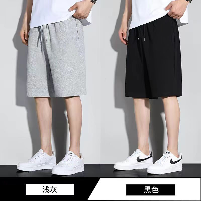 Men's Pure Cotton Shorts New Summer Solid Color Versatile Sports Knee-Length Pants Mid-Waist Casual Loose Wholesale Trendy Pants Men's Pure Cotton Shorts New Summer Solid Color Versatile Sports Knee-Length Pants Mid-Waist Casual Loose Wholesale Trendy Pants