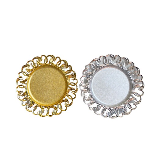 New European and American plate ins retro fruit plate gift wedding decoration tray living room fruit plate home gold and silver