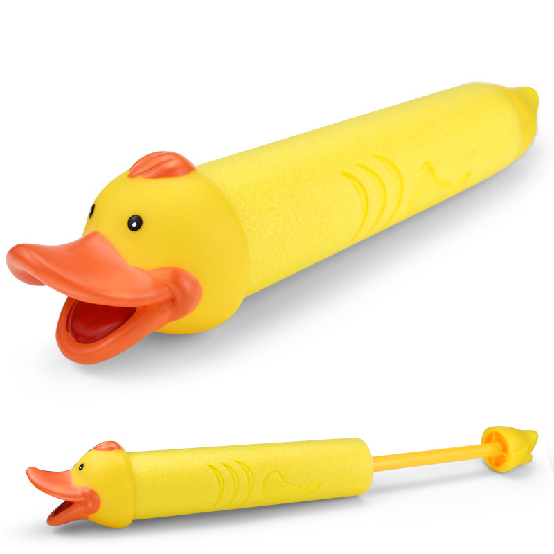 跨境儿童抽压式水炮 EVA卡通动物沙滩玩具 高压喷水枪抽拉式水枪