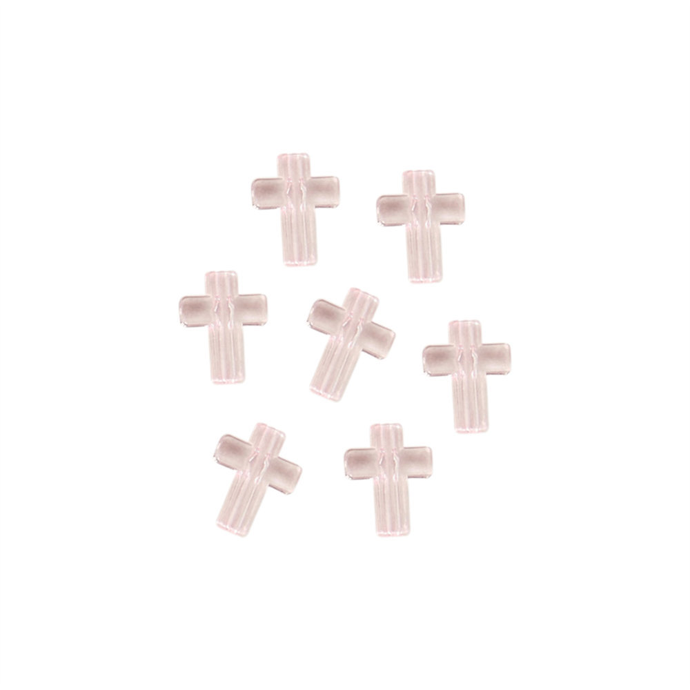 Nuevos accesorios, accesorios, cruz, plástico transparente con cuentas, joyería de bricolaje, decoración de niñas, paquete de material de tarjeta pequeña al por mayor