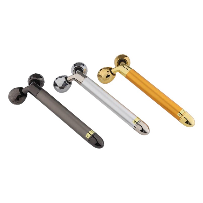 Rodillo de oro para masaje facial 3D, palo de belleza V, masaje de levantamiento, al por mayor